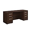 Sauder® Affirm Commercial 72"W Desk With Two 3-Drawer Pedestal Filing Cabinets, Noble Elm 1 thumbnail image