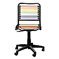 Eurostyle Round Bungie Fabric Low-Back Office Task Chair, Rainbow/Black