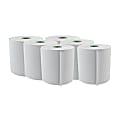 Cascades® For Tandem® Hardwound 1-Ply Paper Towels, 100% Recycled, Ultra White, 775' Per Roll, Pack Of 6 Rolls