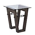 SEI Furniture Garrinston Rectangular End Table, 21-3/4”H x 18”W x 18”D, Brown