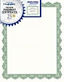 Geographics Parchment Certificates, 8-1/2" x 11", Optima Green, Pack Of 25