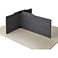 Safco T-connector Personal Privacy Panel Kit - 36" Width - Polyester Fiber, Steel - Gray - 1 Each 1 thumbnail image