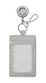 Office Depot® Brand Glitter Badge Holder, Silver 1 thumbnail image