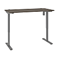 Bestar Upstand Electric 60”W Standing Desk, Bark Gray 1 thumbnail image
