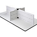 Safco Plus-connector Personal Privacy Panel Kit - 36" Width - Polyester Fiber, Steel - Tan - 1 Each