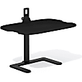 Safco Height-Adjustable Laptop Stand - 21.5" Height x 27" Width x 18" Depth - Steel, Medium Density Fiberboard (MDF), Aluminum - Black