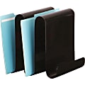 Safco Wave Desk Desktop File Rack, 9.5"H x 9"W x 9.3"D, Desktop, Magnetic, Black, Steel 1 thumbnail image
