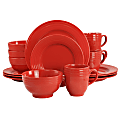 Gibson Home Stanza 16-Piece Stoneware Dinnerware Set, Red 1 thumbnail image