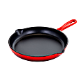 MegaChef Cast Iron Skillet, 10-1/4", Red