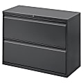 WorkPro® 42"W x 18-5/8"D Lateral 2-Drawer File Cabinet, Charcoal