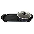 Brentwood® 2-Qt. 1,200-Watt 2-Sided Electric Hot Pot & 18-In. x 9-In. Korean BBQ Grill with Ceramic Nonstick Coating, Black, SK-71BK 1 thumbnail image