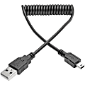 Eaton Tripp Lite Series USB 2.0 A to Mini-B Coiled Cable (M/M), 6 ft. (1.83 m) - USB cable - USB (M) to min - U030006COIL 1 thumbnail image