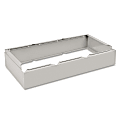 Tennsco 3-Wide Closed Locker Base, 6"H x 36"W x 18"D, Medium Gray