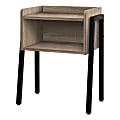 Monarch Specialties Dave Accent Table, 23-1/4"H x 18-1/2"W x 11-3/4"D, Dark Taupe/Black