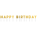 Amscan Happy Birthday Pick Candles, 2-1/4", Gold, Pack Of 13 Candles