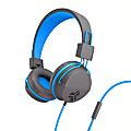 JLab Audio Kids' JBuddies Studio Over-The-Ear Headphones, Gray/Blue, JKSTUDIO GRYBLU BX
