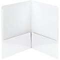 Smead® High-Gloss 2-Pocket Folders, Letter Size, White, Box Of 25 Folders 1 thumbnail image