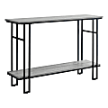 Monarch Specialties Pauly Console Accent Table, 32"H x 47-1/4"W x 13-3/4"D, Gray/Black