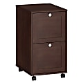 Kathy Ireland Office By Bush® Grand Expressions 2-Drawer Mobile File, 28" x 15 5/8" x 19 3/8", Warm Molasses