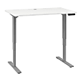 Bush Business Furniture Move 80 Series 48"W x 30"D Height Adjustable Standing Desk, White/Cool Gray Metallic, Standard Delivery