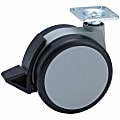 Master Caster Gemini Heavy-Duty Chair Mat Casters - 3" Diameter - 220 lb Load Capacity - Urethane - Gray, Black - 4 / Set 1 thumbnail image