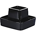 Storex Spinning Desk Organizer - 4" Height x 6.2" Width6.2" Length - Desktop - Black - Polymer - 1 Each 1 thumbnail image