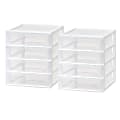 Iris USA® Desktop Drawer Units, 4 Drawers, 10-1/2" x 12-7/16", White, Set Of 2 Units 1 thumbnail image