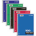 TOPS® Spiral Notebook, 8" x 10-1/2", 1 Subject, Wide Rule, 100 Sheets, Assorted 1 thumbnail image