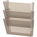 Storex Stacking Letter Size Wall Pockets, 7"H x 16"W x 4"D, Smoke, Pack Of 3 Wall Pockets