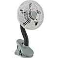 O2 Cool 4-Inch Portable Stroller Fan - 101.6 mm Diameter - 1 Speed - Clip-on, Flexible Neck, Battery Operated - Gray 1 thumbnail image