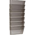 Storex Plastic Stacking Wall Pockets, 7"H x 4"W x 13"D, Smoke, Pack Of 7 Wall Pockets 1 thumbnail image