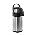 MegaChef 3 L Stainless-Steel Airpot Hot Water Dispenser for Coffee and Tea, 14" x 6" x 6", Silver/Black