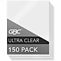 GBC Ultra Clear Thermal Laminating Pouches - Sheet Size Supported: Letter 8.50"x 11" - Laminating Pouch/Sheet Size: 9"x 11.50"x5 mil Thickness 1 thumbnail image