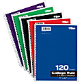 TOPS® Spiral Notebook, 8" x 10-1/2", 3 Subject, College Rule, 120 Sheets, Assorted 1 thumbnail image