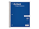 TOPS® Spiral Notebook, 8" x 10-1/2", 3 Subject, College Rule, 120 Sheets, Assorted 1 thumbnail image