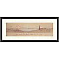 Amanti Art Golden Gate Bridge by Craig S. Holmes Wood Framed Wall Art Print, 17”H x 40”W, Black