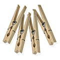 Honey-Can-Do Classic Wooden Clothespins, 9/16"H x 7/16"W x 3 5/16"D, Natural, Pack Of 200