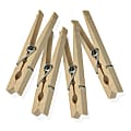 Honey-Can-Do Classic Wooden Clothespins, 9/16"H x 7/16"W x 3 5/16"D, Natural, Pack Of 200 1 thumbnail image