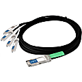 AddOn Cisco QSFP-4x10G-AC10M Compatible TAA Compliant 40GBase-CU QSFP+ to 4xSFP+ Direct Attach Cable (Active Twinax, 10m) - 100% compatible and guaranteed to work 1 thumbnail image