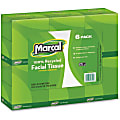 Marcal 100% Recycled, Upright Cube Facial Tissue - 2 Ply - White - Soft, Hypoallergenic - 80 Quantity Per Box - 36 / Carton