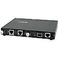 Perle SMI-1110-SFP Gigabit Ethernet Media Converter - 2 x Network (RJ-45) - Management Port - 1000Base-T, 1000Base-X - 1 x Expansion Slots - 1 x SFP Slots - External, Rail-mountable, Rack-mountable, Wall Mountable