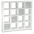 kathy ireland® Office by Bush Furniture New York Skyline Room Divider, 16 Cube, Plumeria White, Standard Delivery