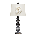 Elegant Designs Stacked Ball Table Lamp, 25 1/2"H, Aged Bronze Base/Linen Shade