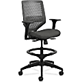 HON® Solve™ Seating Mesh Mid-Back Task Stool, ReActiv Mesh, Ink/Black