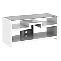 Kathy Ireland Office By Bush® New York Skyline 3-In-1 Gaming Center / TV Stand, 23 1/2" x 50 5/8" x 20 1/8", Plumeria White