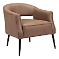 Zuo Modern Berkeley Plywood And Steel Accent Chair, Vintage Brown