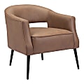 Zuo Modern Berkeley Plywood And Steel Accent Chair, Vintage Brown 1 thumbnail image
