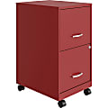 LYS NuSparc 18"D Vertical 2 Drawer Mobile File Cabinet, Red , 1 Each 1 thumbnail image