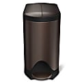 simplehuman Butterfly Step Stainless Steel Trash Can, 2.64 Gallons, Dark Bronze 1 thumbnail image