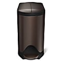 simplehuman Butterfly Step Stainless Steel Trash Can, 2.64 Gallons, Dark Bronze